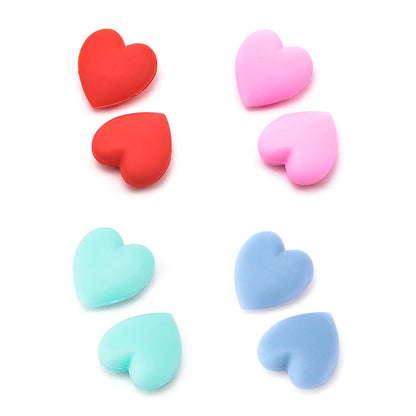 2 Pairs Heart Silicone Ear Hooks – Anti-Slip Eyeglasses Grip, Retainer Fastener Accessories