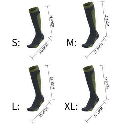 Knee High Waterproof Socks – Hiking, Wading, Outdoor Camping, Cycling, Skiing & Mountaineering Warm Long Socks