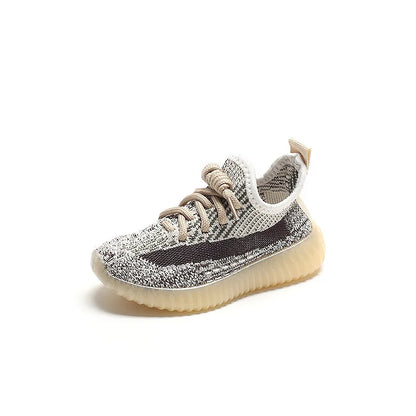 Children's Lightweight Coconut Woven Shoes - Non Slip Rubber Sole Outdoor Sports Mesh Sneakers for Baby Boys & Girls