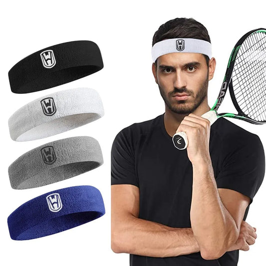 WOSWEIR Cotton Athletic Headband – Elastic Sweatband for Men & Women, Ideal for Gym, Sports, Basketball, Tennis & Fitness
