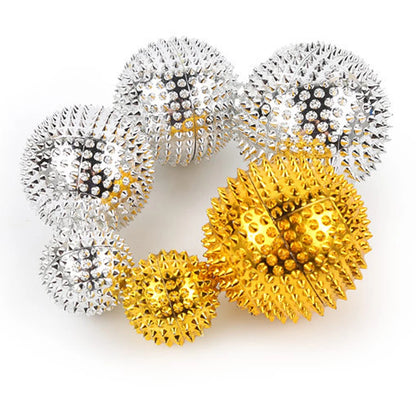 9pcs Hand & Foot Magnetic Therapy Spiky Massage Balls – Acupressure Trigger Point Pain Relief Pocket Massager