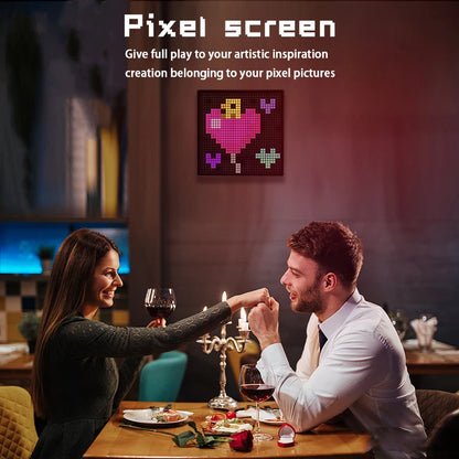LED Pixel Display Night Light – APP Controlled Programmable Text & Animation DIY Lamp for Home, Bedroom, Game Room & Bar Decor