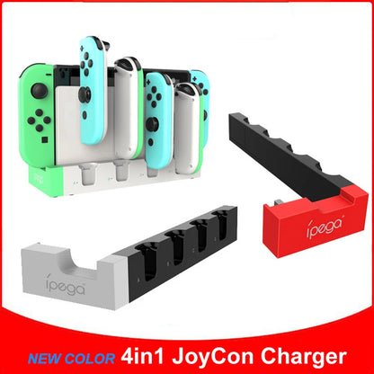 New Color 4-in-1 Charger Dock for Nintendo Switch OLED — Joy-Con Controller Charging Station Holder