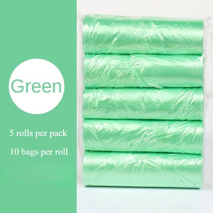 5 Rolls Household Disposable Trash Bags – Small Kitchen Garbage Pouch Bags for Cleaning, Storage & Waste Disposal