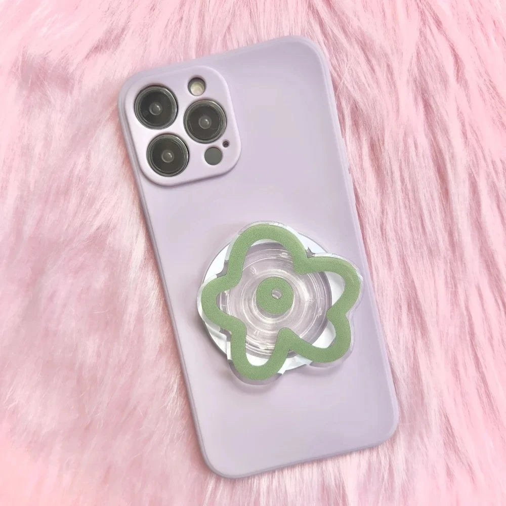 Korean Smile Flower MagSafe Magnetic Phone Grip & Stand – Universal Smart Tok Holder