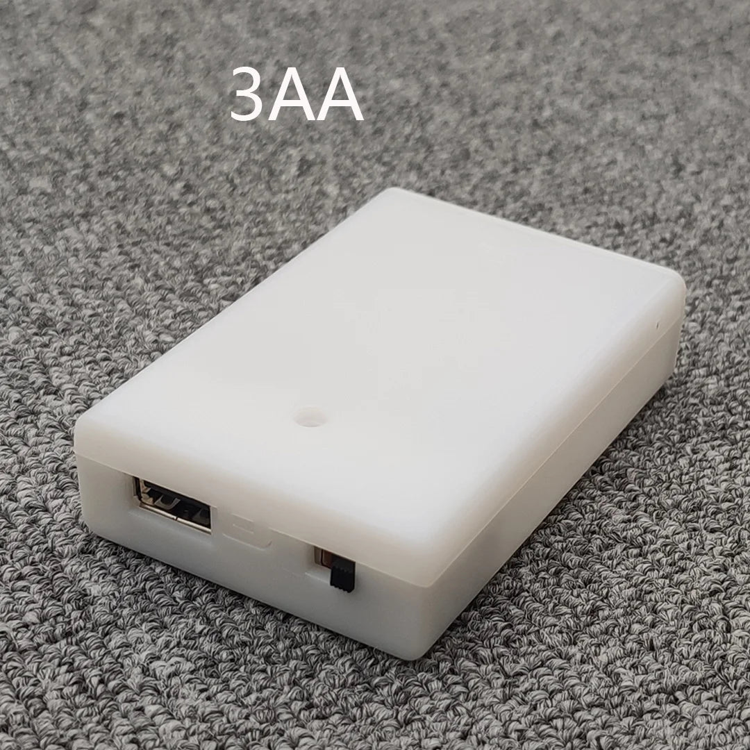 3x AA Battery Holder Case with Switch & USB Interface – 4.5V Portable Battery Box for DIY Electronics Power Supply