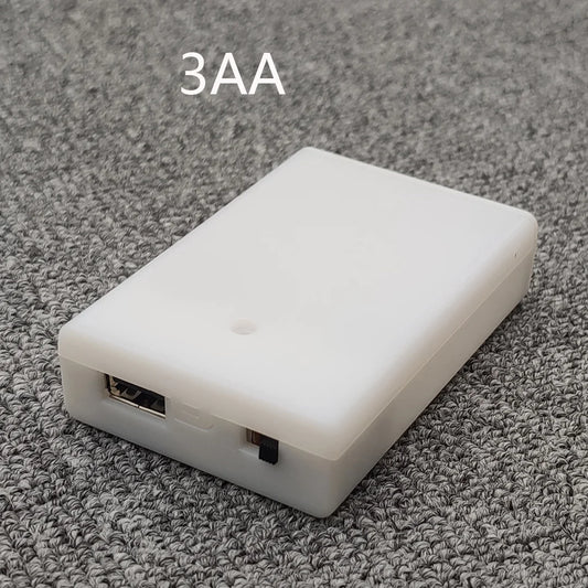 3x AA Battery Holder Case with Switch & USB Interface – 4.5V Portable Battery Box for DIY Electronics Power Supply