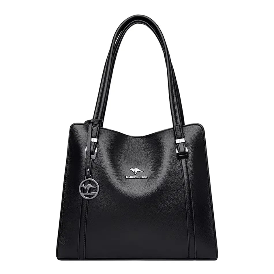 Luxury Women’s Leather Handbag – Large Capacity Shoulder & Crossbody Designer Bag