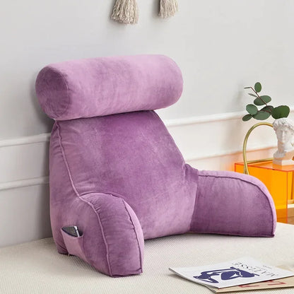 Ultra Soft Memory Foam Reading Pillow – Office & Sofa Back Cushion, Lumbar Support for Bedside & Backrest Relief