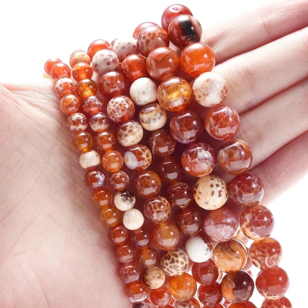 Natural Stone Round Beads 4-12mm Tiger Eye Lava Turquoise Jade for DIY Jewelry Making Bracelet Craft Supplies