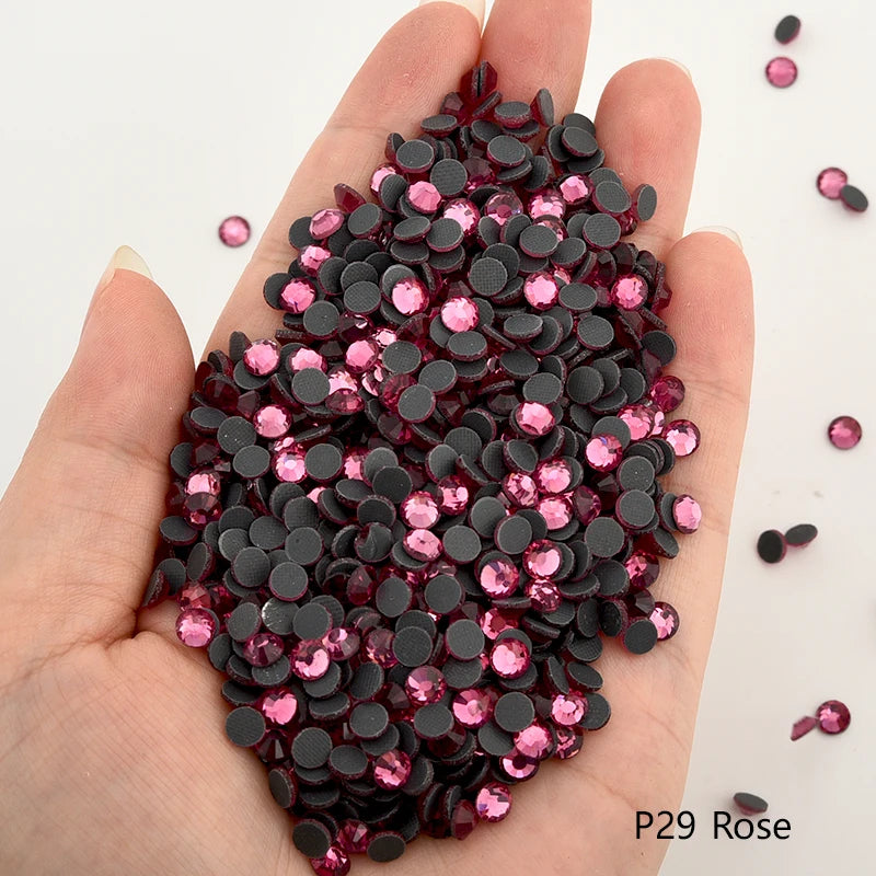 Bobohoo HotFix Crystal Rhinestones SS6-SS30 – Glitter Iron-On Strass Gems for Clothing, Dresses & DIY Crafts