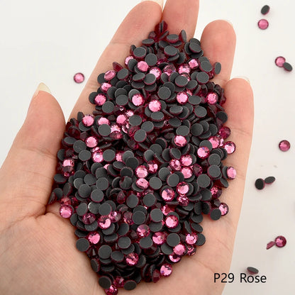 Bobohoo HotFix Crystal Rhinestones SS6-SS30 – Glitter Iron-On Strass Gems for Clothing, Dresses & DIY Crafts