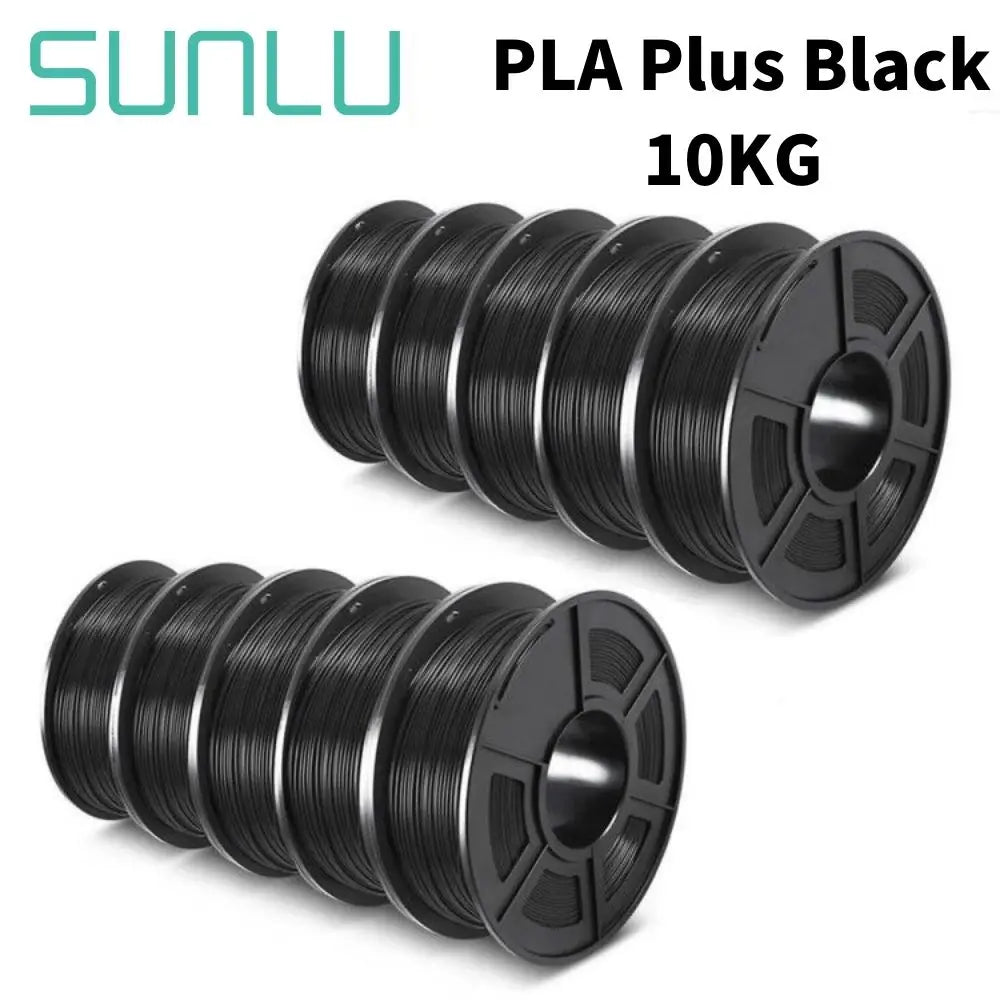 SUNLU PLA/PETG/PLA+ 3D Printer Filament Bundle – 10 Rolls 1KG Each, 1.75mm Neatly Wound Filament for 3D Printing (EU/US)