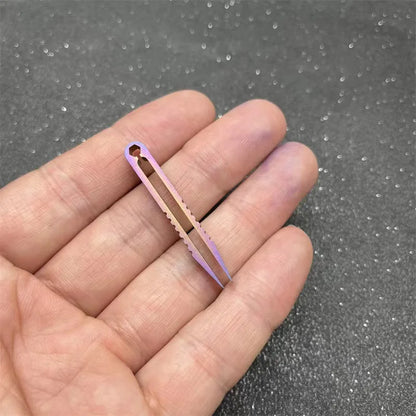 Titanium TC4 Clip Tweezers – EDC Multipurpose Precision Pick-Up Clamping Tool for Outdoor & Maintenance, 6 Colors