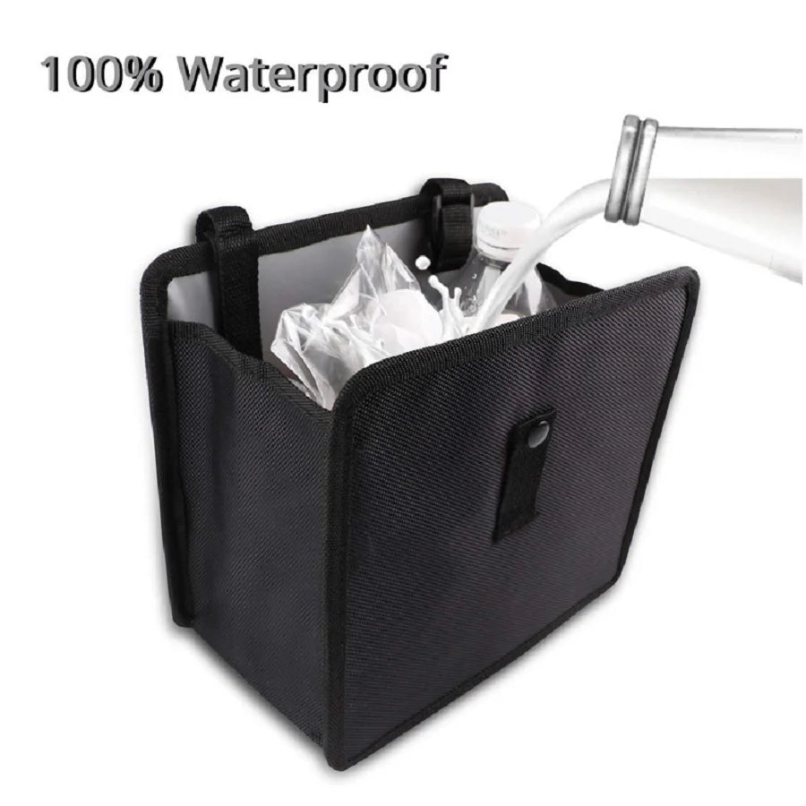 Car Mounted Garbage Bin – Portable Hanging Rear Storage Basket, Waterproof Garbage Bin Storage Box