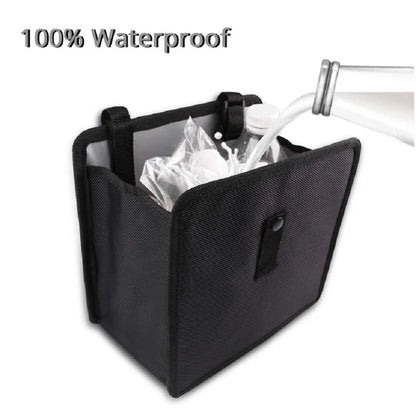 Car Mounted Garbage Bin – Portable Hanging Rear Storage Basket, Waterproof Garbage Bin Storage Box