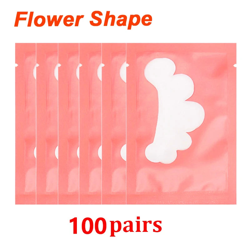 25/50/100 Pairs Hydrogel Eye Patches | Lint-Free Under Eyelash Pads for False Eyelash Application | LAUKISS Paper Stickers