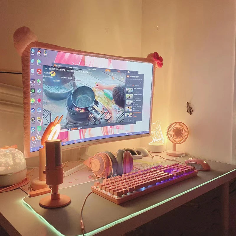 Cute Dust-proof Computer Monitor Decorative Cover - Notebook Protective Sleeve