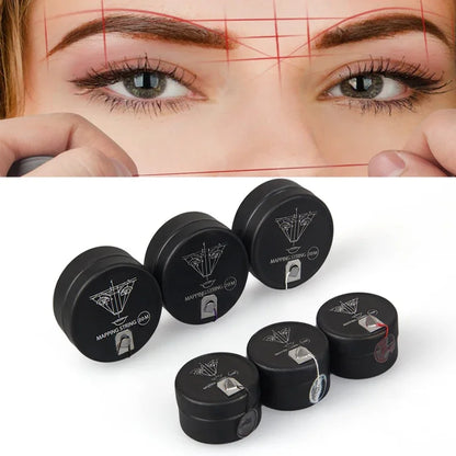 Microblading Eyebrow Mapping String - 10/20M Pre-Inked Brow Mapping Thread for Permanent Makeup Tattoo Design Tool