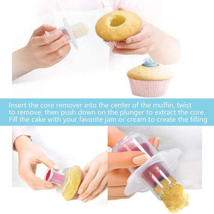 Kitchen Cake Decorating Tools Set – Cupcake & Muffin Corer Plunger Cutter, Pastry Divider Mold & Baking Accessories Kit