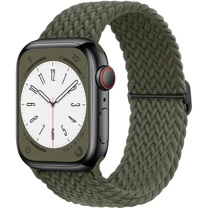 Elastic Braided Solo Loop Apple Watch Band – Adjustable Stretch Strap for Series SE, 5–11 & Ultra 3 (40mm–49mm)