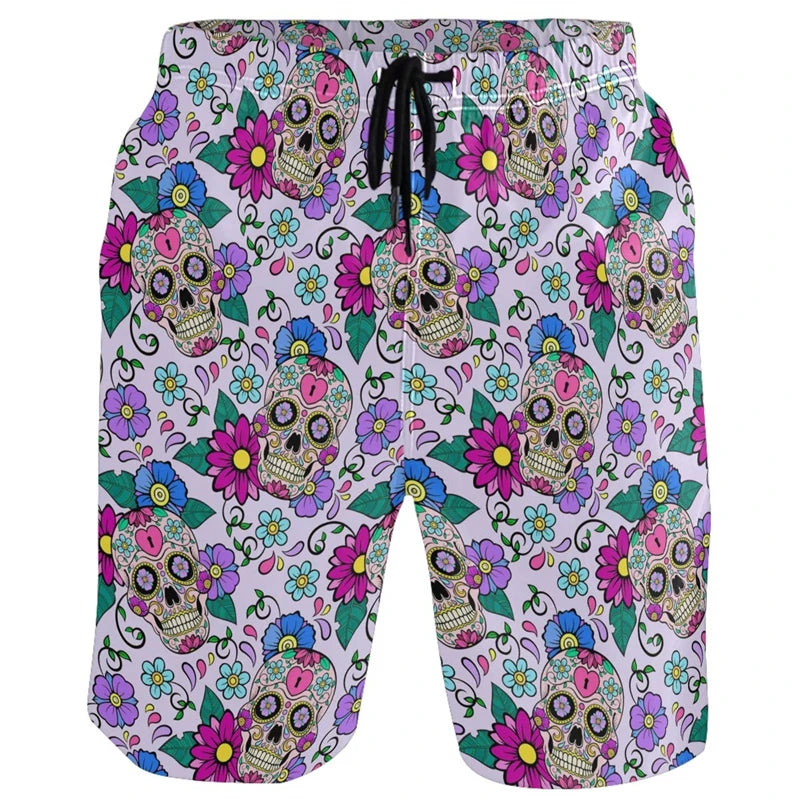 Funny Duck Graphic Men’s Beach Shorts – 3D Animal Print Board Shorts for Swim, Gym & Sports