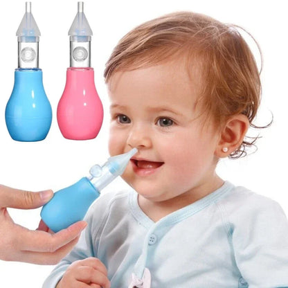 Silicone Baby Nasal Aspirator - Manual Suction Pump Nose Cleaner for Infants and Children