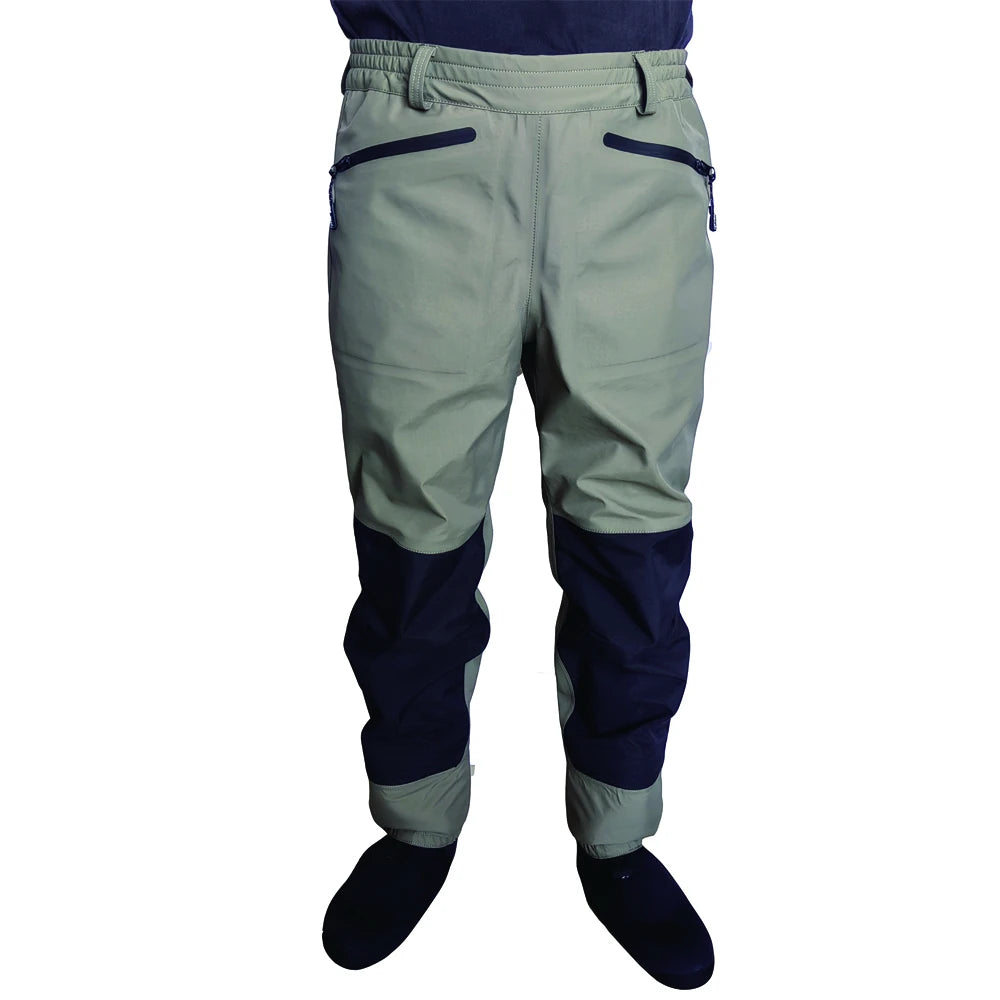 3 Layer Breathable Waterproof Fly Fishing Waist Waders – Stockingfoot High Pant Waders for Duck Hunting & Wading