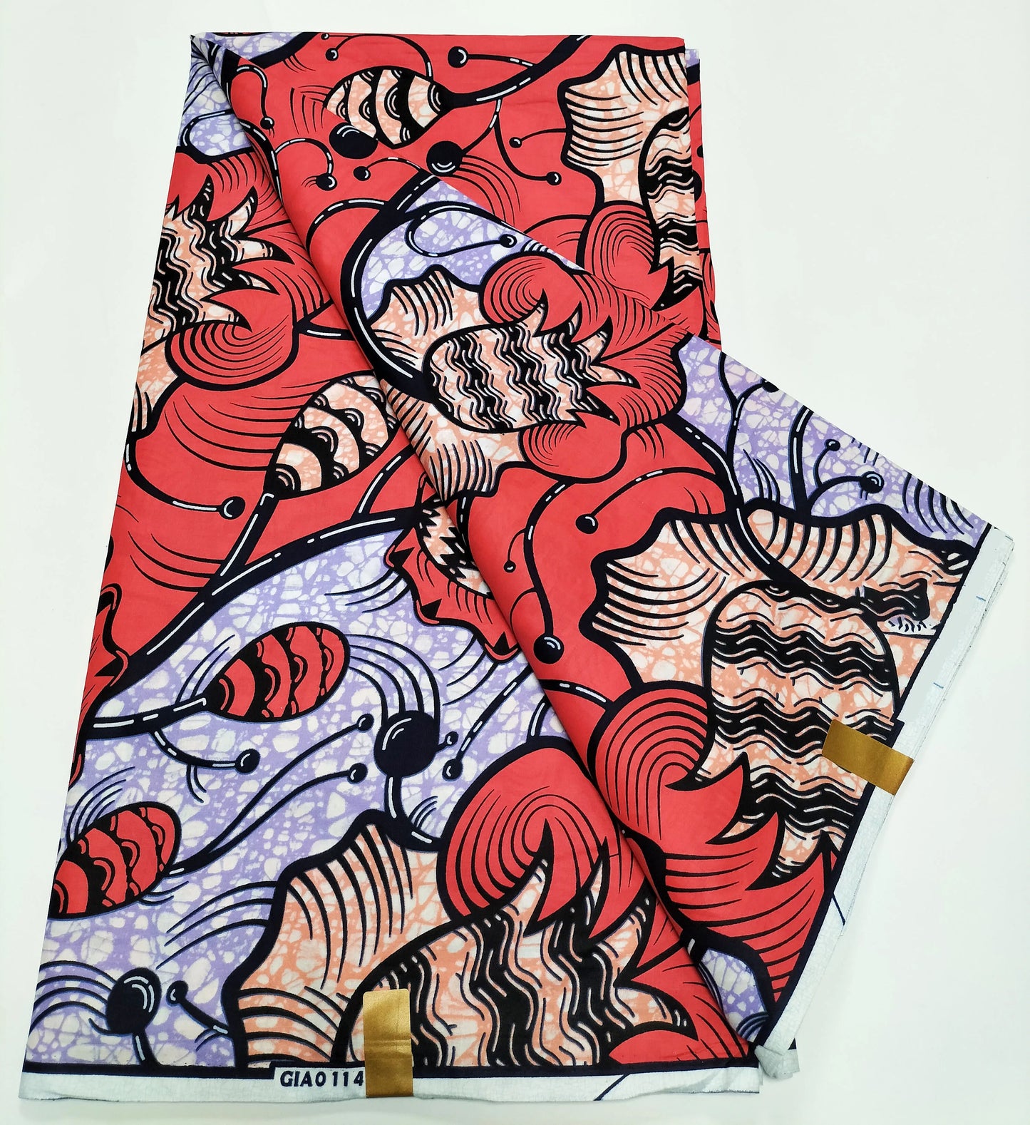 African Real Wax Print Fabric - 100% Cotton Nigerian Ankara Sewing Material for Party Dresses
