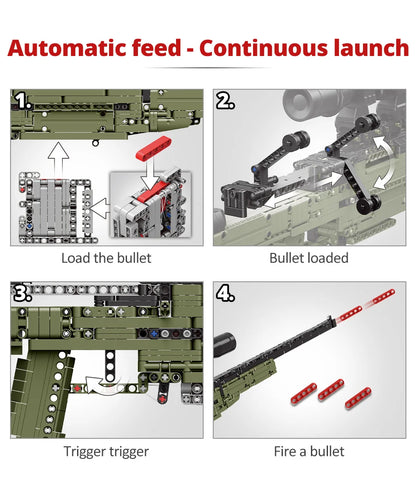 ZKZC WW2 Military Weapon Building Block Set – Shotgun, Sniper & Assault Rifle Toy for Kids Gifts