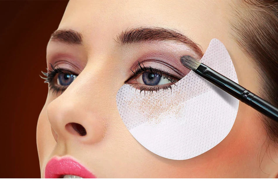 10/20/50/100Pcs Eyeshadow Shields - Disposable Under Eye Patches, Lint-Free Makeup Stickers & Applicators