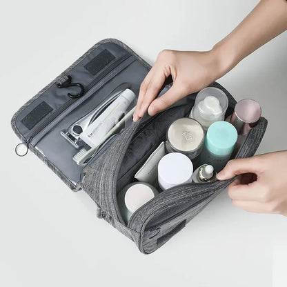 Oxford Fabric Business Portable Storage Bag - Waterproof Hanging Toiletries Organizer for Men and Women - Travel Cosmetic Wash Pouch