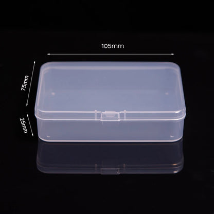 Multifunctional Acrylic Card Storage Box – 12x10.5cm Display Case with 2 Compartments, Holds 400 Postcards or Photos