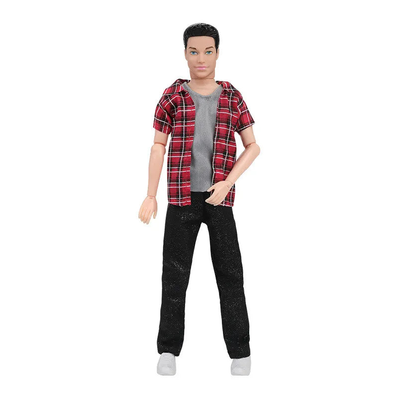 30cm Fashion Ken Doll – 1/6 Multi-Joint Movable Boyfriend with Clothes Suit, Dress-Up Toy for Kids