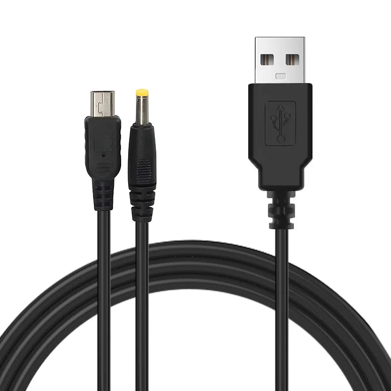 DATA FROG 2-in-1 USB Charger & Data Cable – For PSP 1000, 2000, 3000 Game Console Accessory