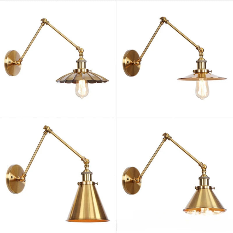 American Iron Art UFO Wall Lamp — Black Decorative Light for Bedroom, Bar & Restaurant