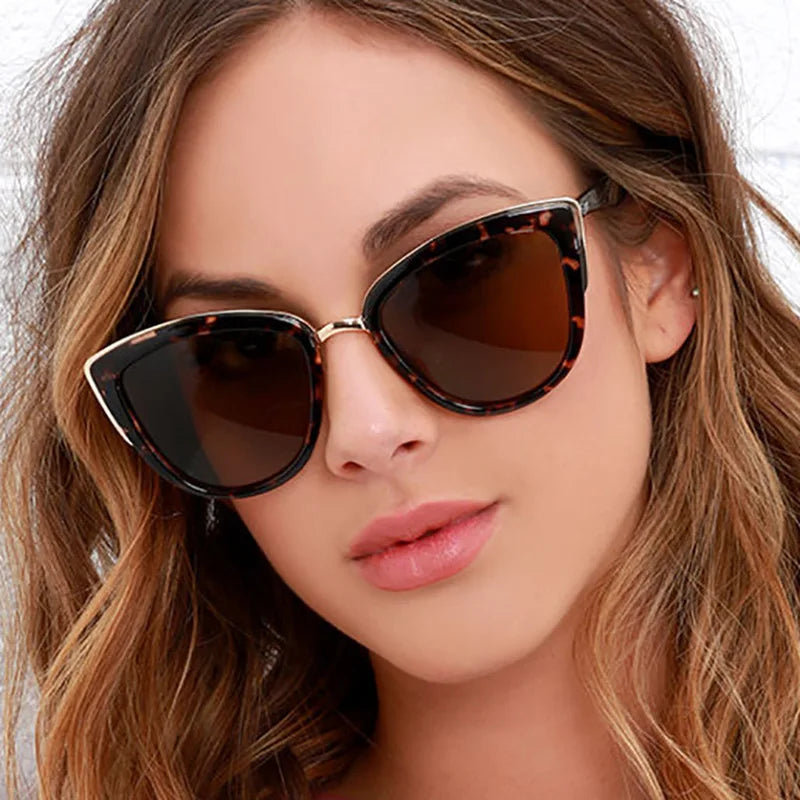 Women's Cat Eye Polarized Sunglasses - Luxury Black Metal Frame, Stylish & Fast-Selling Sunwear