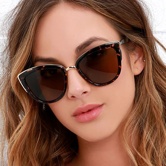 Women's Cat Eye Polarized Sunglasses - Luxury Black Metal Frame, Stylish & Fast-Selling Sunwear