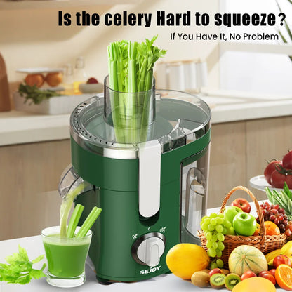 SEJOY Centrifugal Juicer – Compact Automatic Electric Citrus and Fruit & Veg Extractor with Pulp Ejection