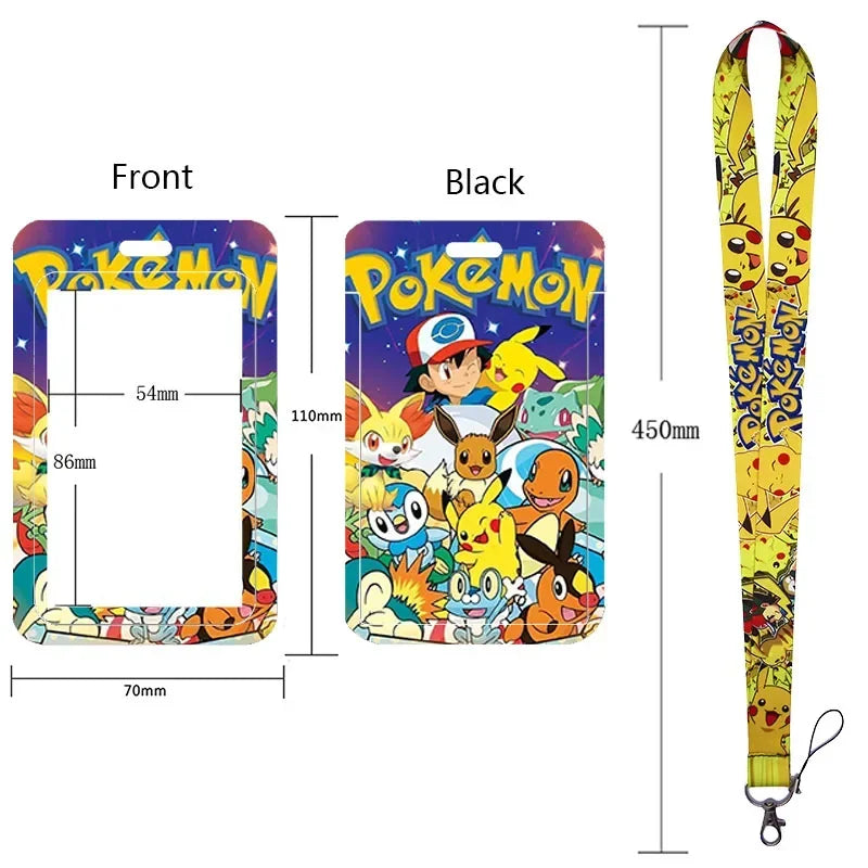 Pikachu Neck Strap Lanyard for Keys – ID Badge Holder, Keychain, Key Rings, Fashion Accessory Gift