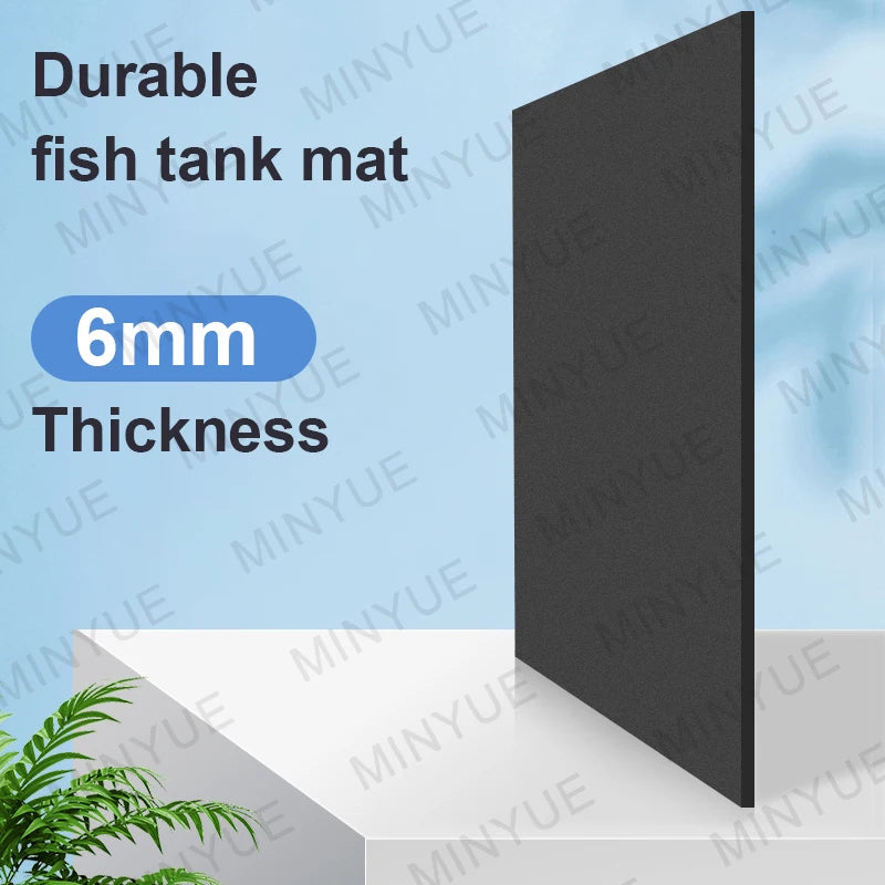 Anti-Slip Fish Tank Mat - Shock-Absorbing Black Pad for Aquarium, Turtle Tank & Landscaping Insulation