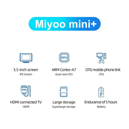 Discover Gaming Nostalgia with MIYOO Mini Plus Portable Retro Handheld Game Console V2 - 3.5 Inch IPS Screen Classic Video Game Console with Linux System