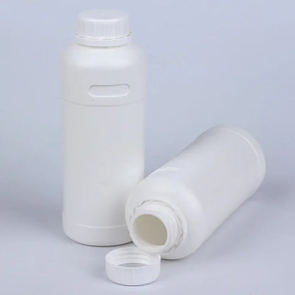 1000mL HDPE Refillable Plastic Bottle with Lid — Food Grade, Leakproof Container for Liquids, Agriculture & Pesticides, 1PCS