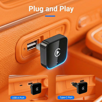 2026 Smart Wireless CarPlay & Android Auto Adapter – Plug & Play Bluetooth WiFi Dongle with OTA Updates for Toyota, Audi, VW & More