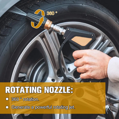 Turbo Rotating Nozzle for Pressure Washer – 360° Adjustable Spray with 1/4" Quick Connector, 4000 PSI, Multiple GPM Options