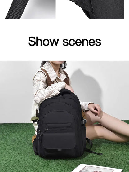 Multi-Layer Waterproof Oxford Backpack - Large Capacity, Stylish Commuter and Student Bag for Out-of-Town Travel