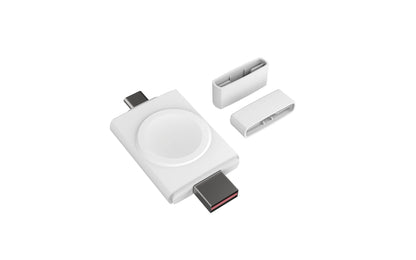 2-in-1 Dual Interface Wireless Charger — Fast Charging Station for Apple Watch 8/7/6/5/SE & Samsung Galaxy Watch 5/4/3/2