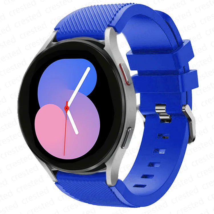 20mm/22mm Silicone Watch Strap for Samsung Galaxy Watches - Replacement Bracelet for Galaxy Watch 4, 5, 5 Pro, 6 Classic, 46mm, Watch 3, Active 2, S3 & S2