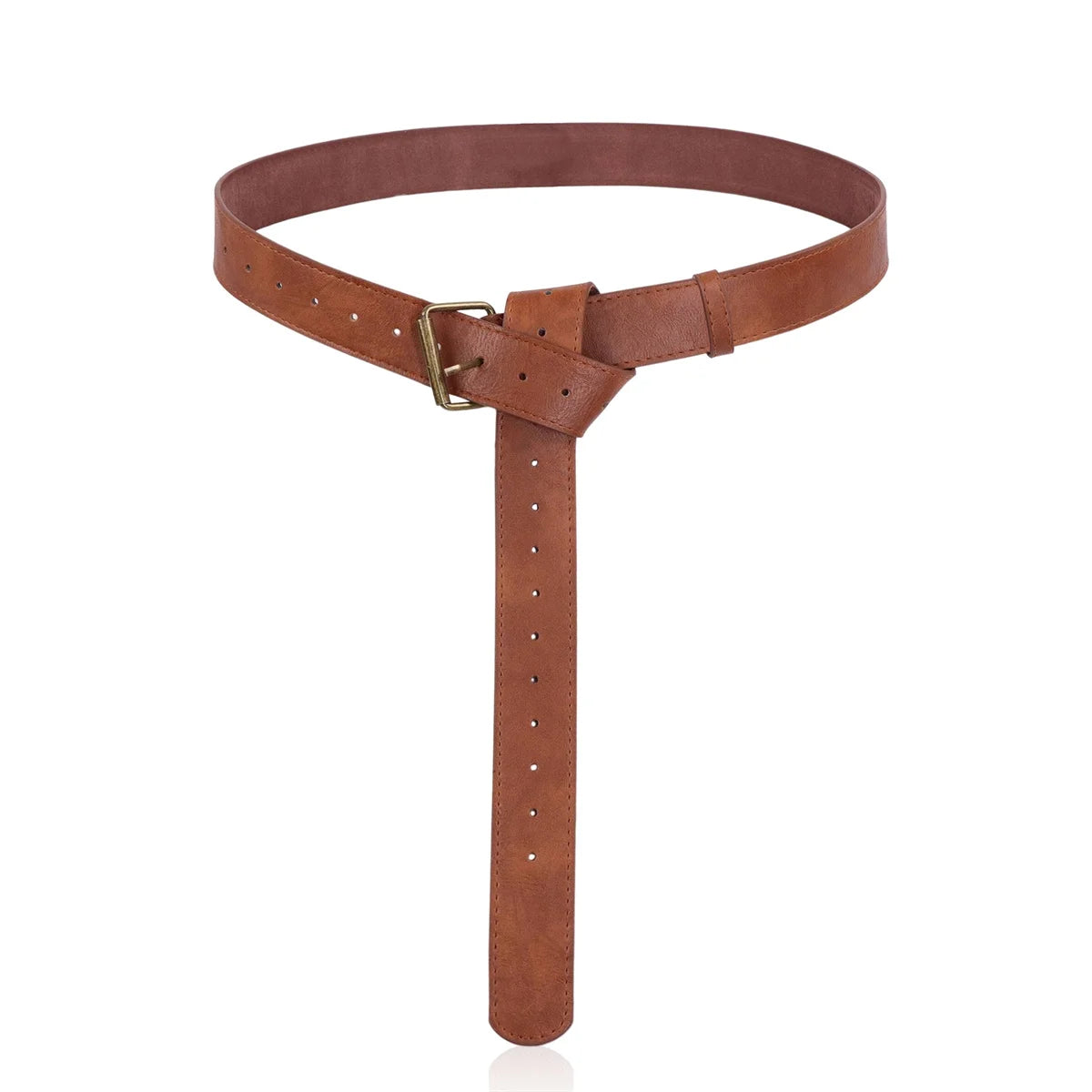 Renaissance Leather Cosplay Belt – Medieval Wizard Waist Bag with Alchemy Bottle, Cork Stopper & Copper Coin