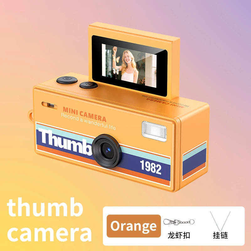Ourlife Mini Keychain Camera - 0.96-Inch Flip Screen Retro CCD 720P Digital Video Recorder